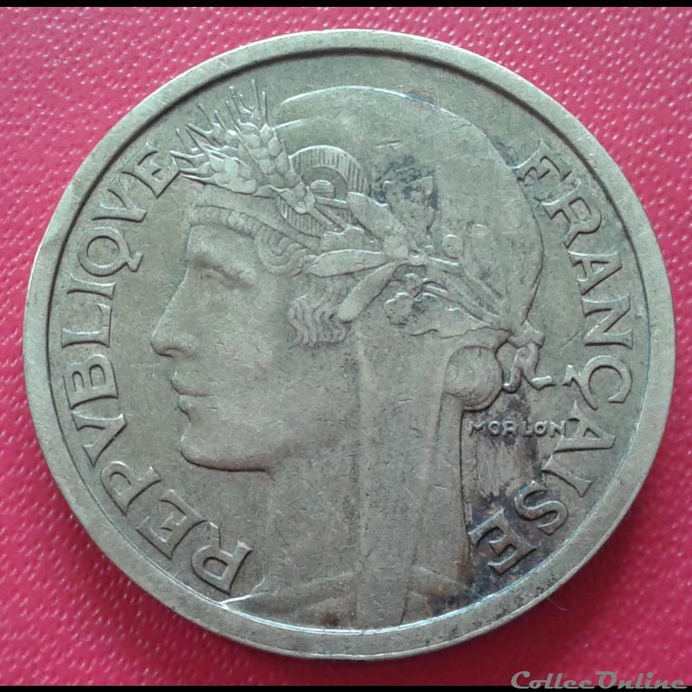 1939 - 2 francs monnaies monde france 1939 2 francs