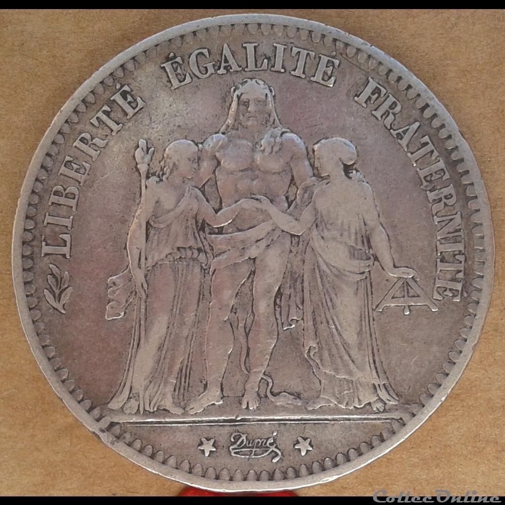 1877 K - 5 Francs monnaies france 1877 k 5 francs