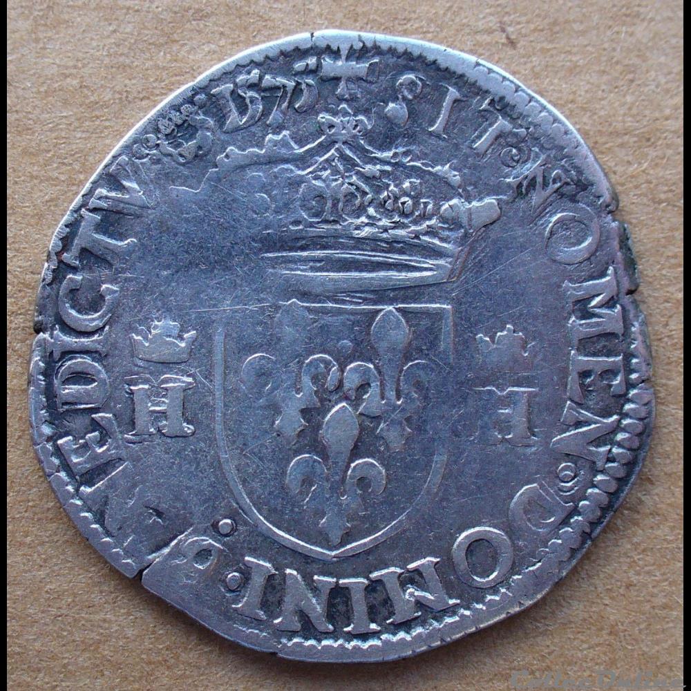 1575 - Henri III - demi-teston monnaies europe medievale a france royales 1575 henri iii demi teston