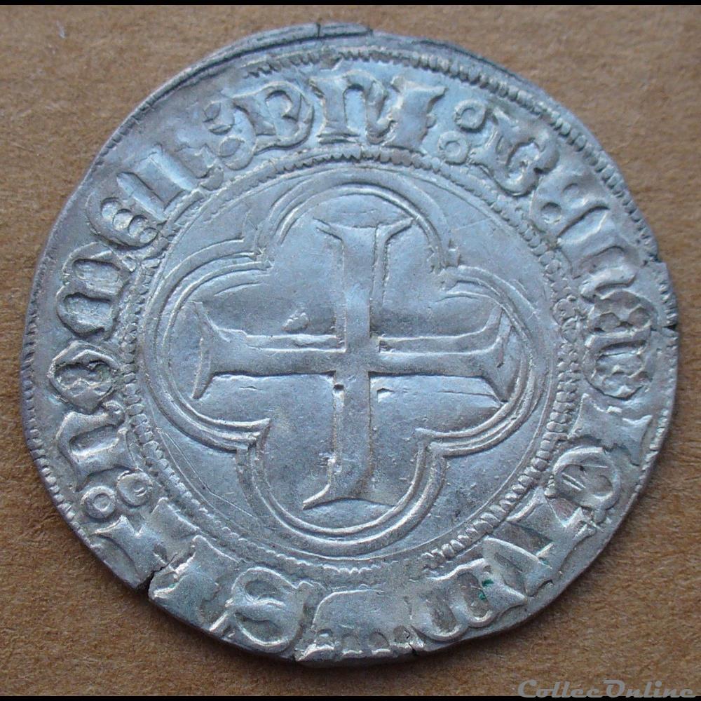 1483 - Charles VIII - Blanc au soleil monnaies europe medievale france royales 1483 charles viii blanc au soleil
