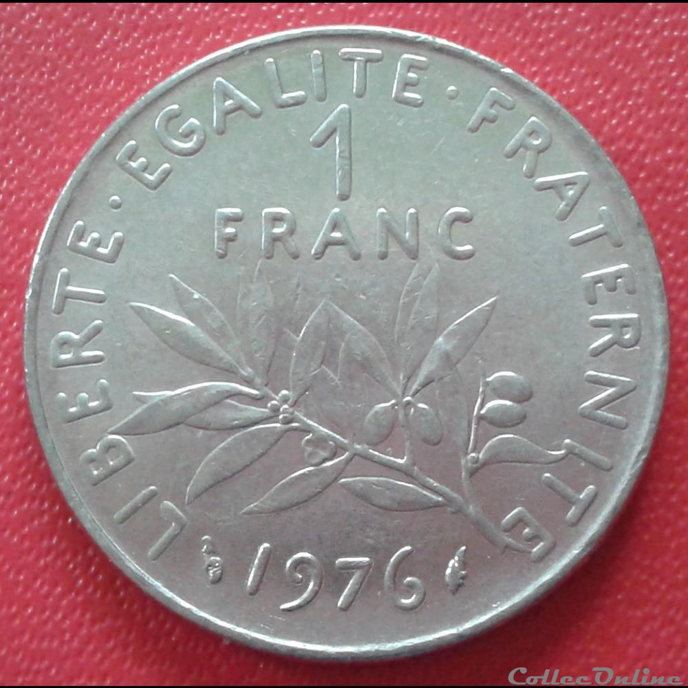 1976 - 1 franc monnaies france modernes 1976 1 franc
