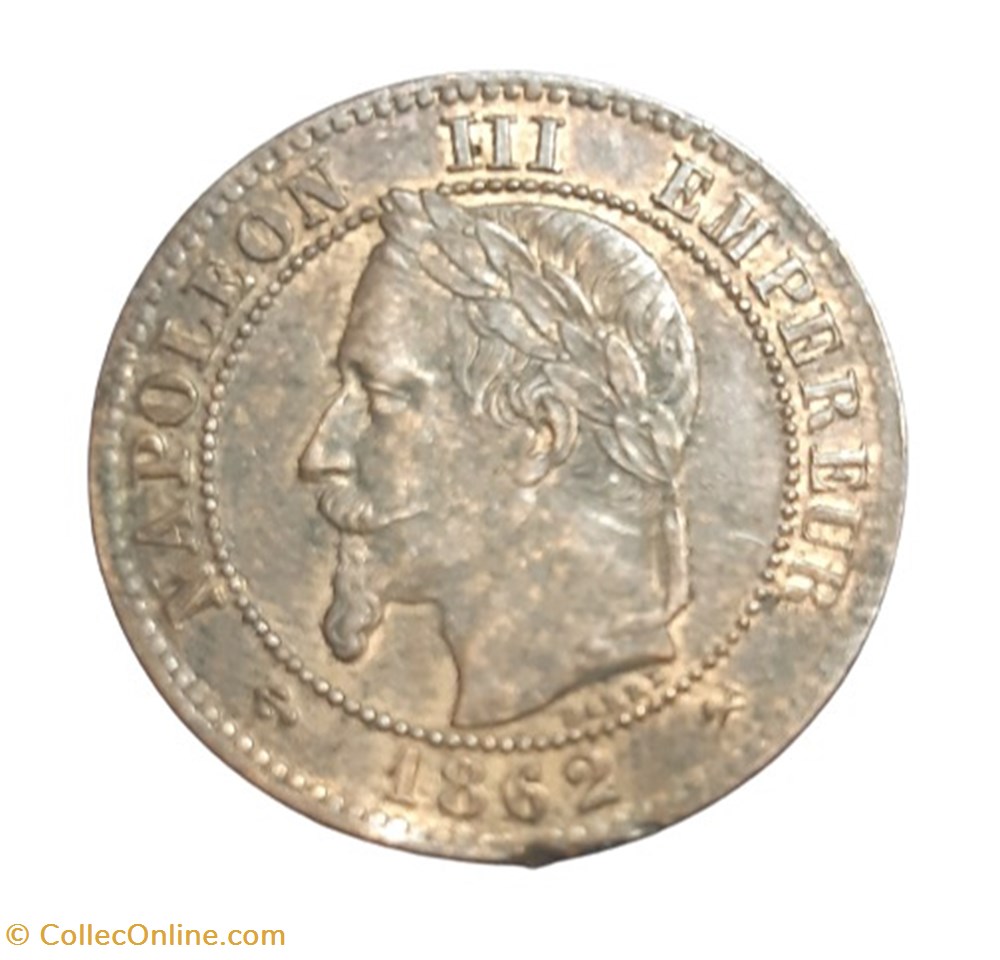 1862 K - 2 centimes monnaies monde france 1862 k 2 centimes