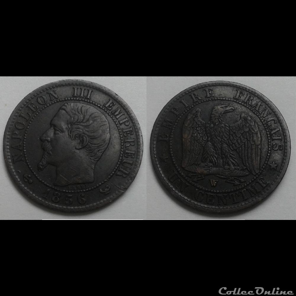 1856 W - 1 centime monnaies france a modernes 1856 w 1 centime