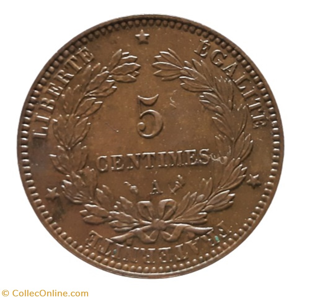 1897 A - 5 centimes monnaies monde france 1897 a 5 centimes