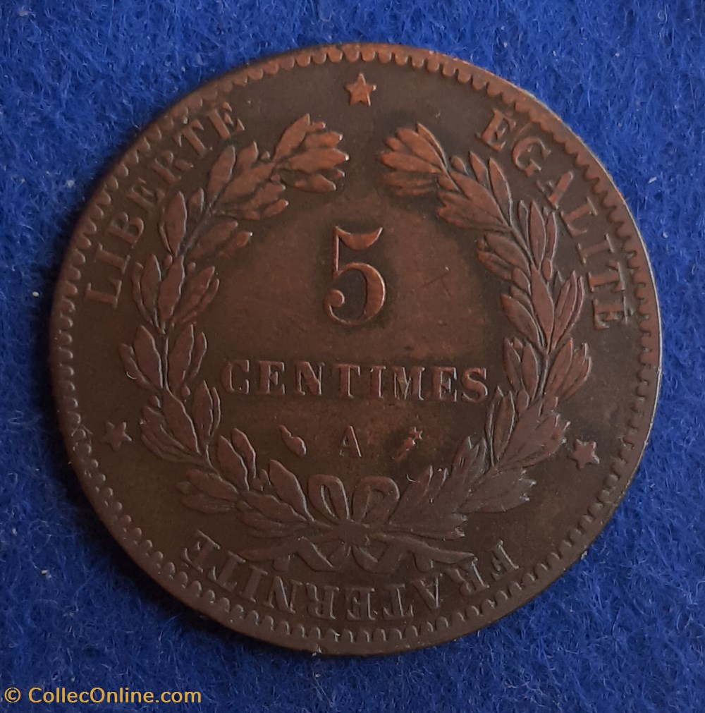 1888 A - 5 centimes monnaies monde france 1888 a 5 centimes