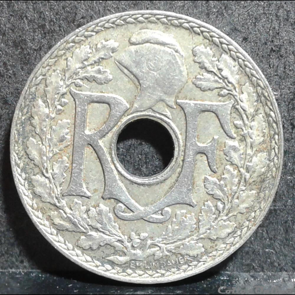 1922 - petit trou monnaie france moderne 1922 petit trou