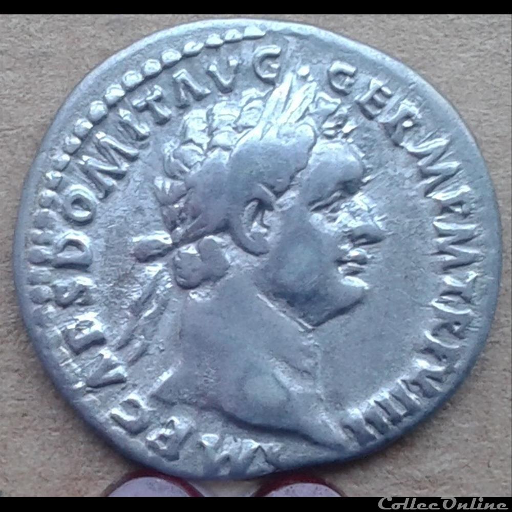 Domitien - denier - athéna - 90 monnaie antique romaine domitien denier athena 90