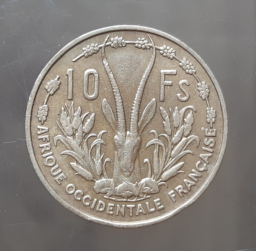 Afrique occidentale française – 10 francs 1956 monnaies colonies francaises afrique occidentale francaise 10 francs 1956