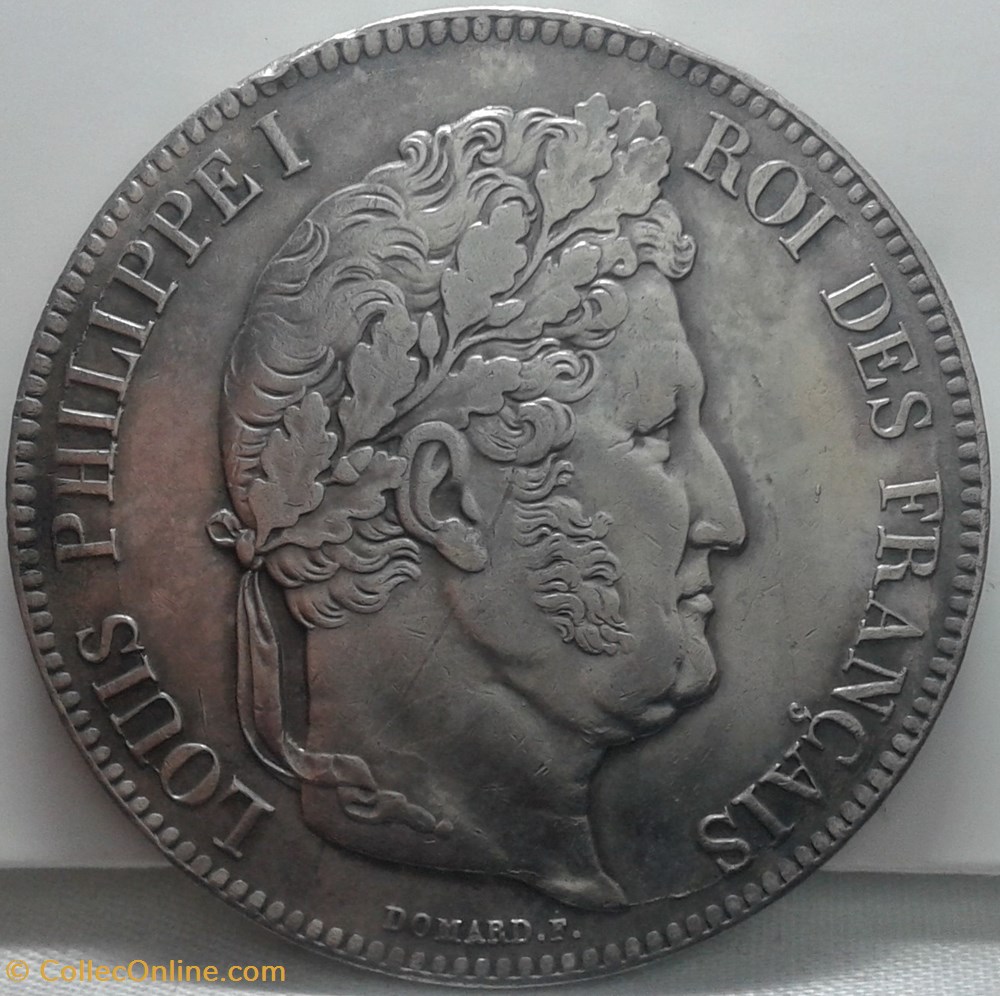 1834 - 5 francs monnaies monde france 1834 5 francs