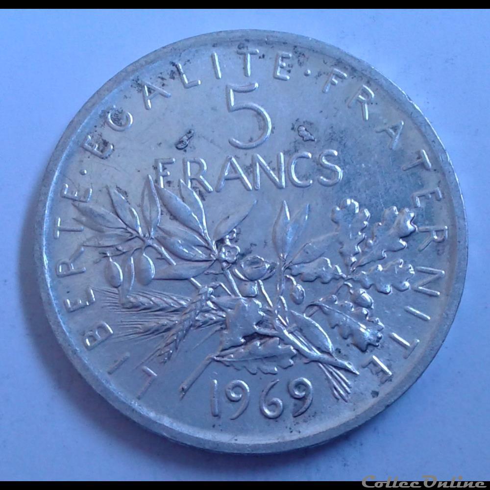monnaies monde france 1969 5 francs