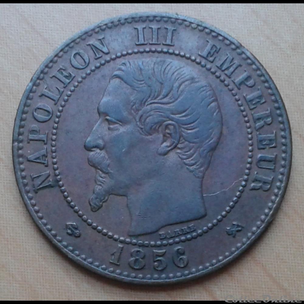 1856 - 2 centimes monnaies monde france 1856 2 centimes