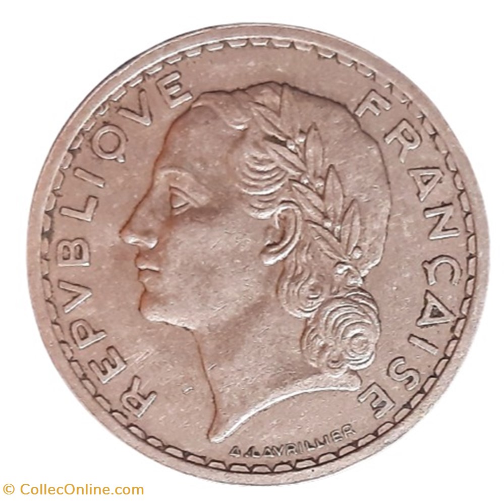 1935 - 5 francs monnaies monde france 1935 5 francs