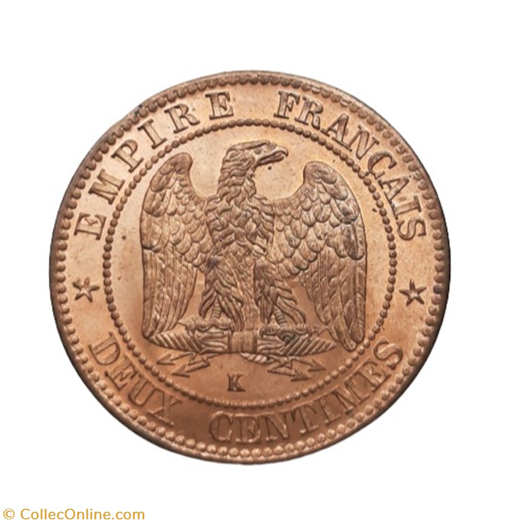 1862 K - 2 centimes monnaies monde france 1862 k 2 centimes