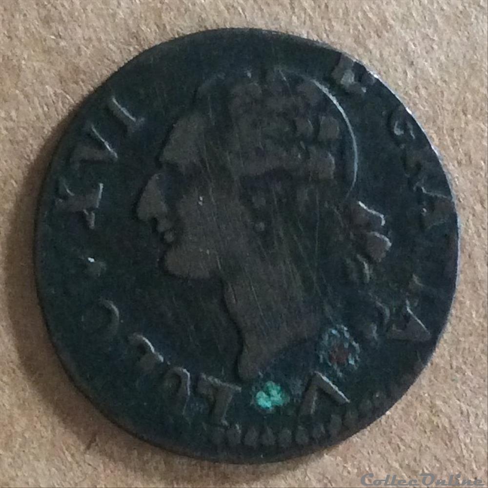 1783 W - Liard à l'écu - Louis XVI monnaies france royales 1783 w liard a ecu louis xvi