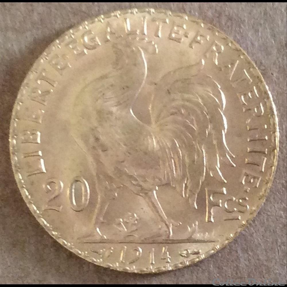 1914 - 20 francs OR (bis) monnaies france modernes 1914 20 francs or bis