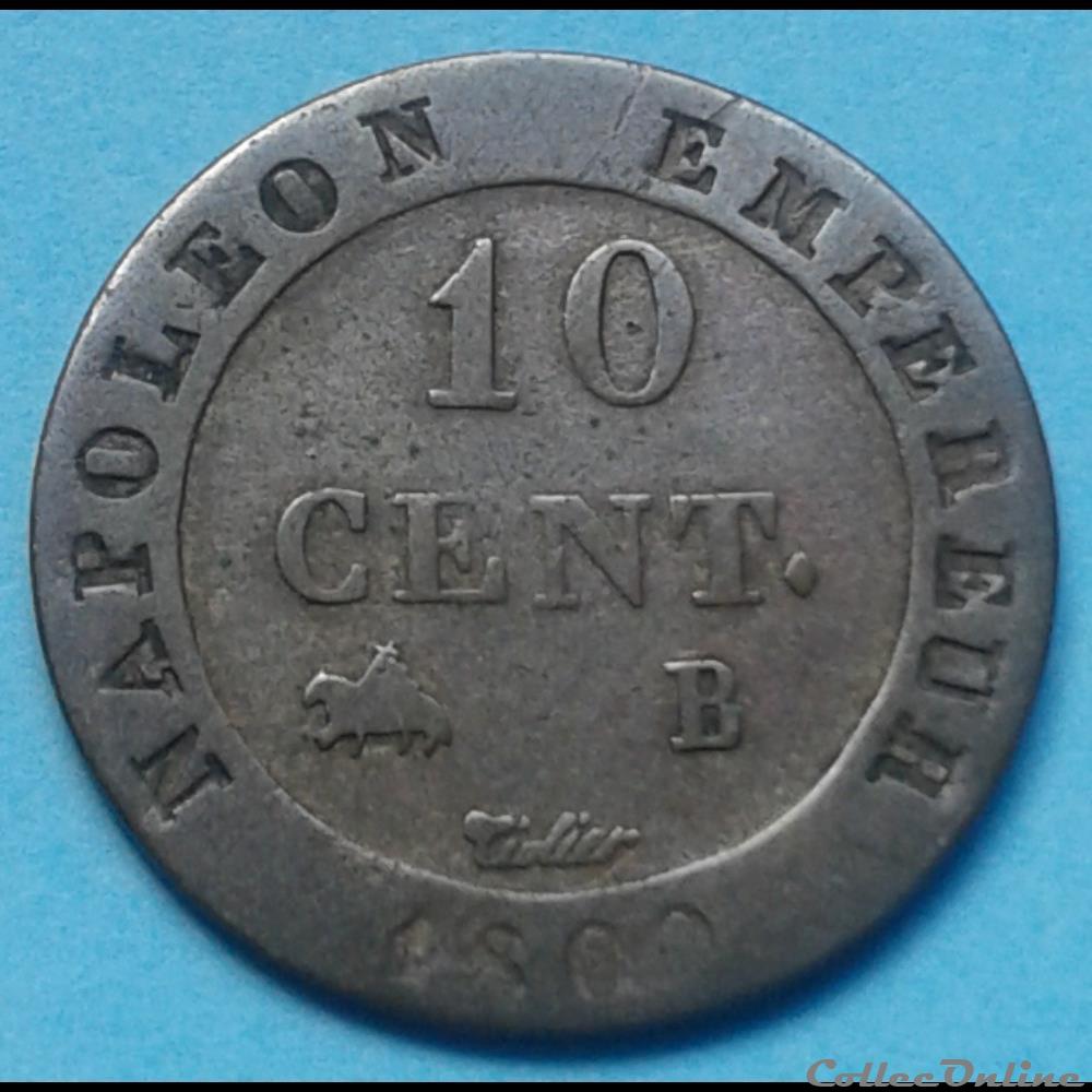 1809 - Napoléon Ier - 10 centimes monnaies monde france 1809 napoleon ier 10 centimes