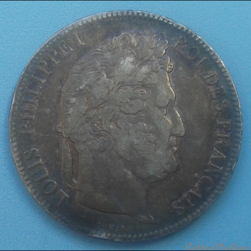 1842 W - 5 Francs monnaies monde france 1842 w 5 francs