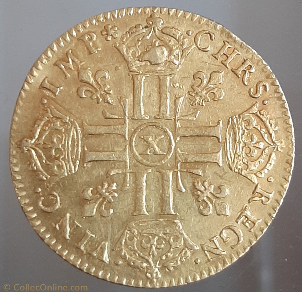 1680 X Louis d'or à la tête virile 3 monnaies france royales 1680 x louis or a la tete virile