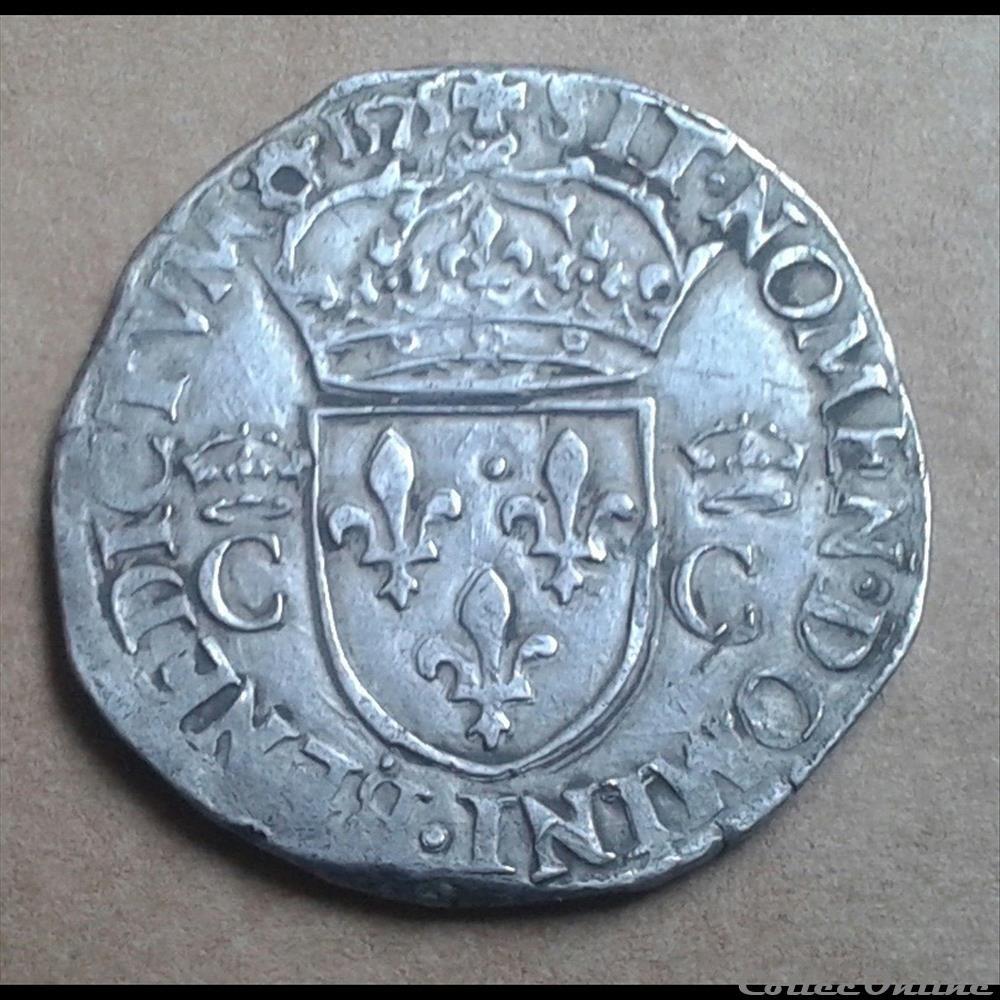 1575 - Teston monnaies europe medievale a france royales 1575 teston