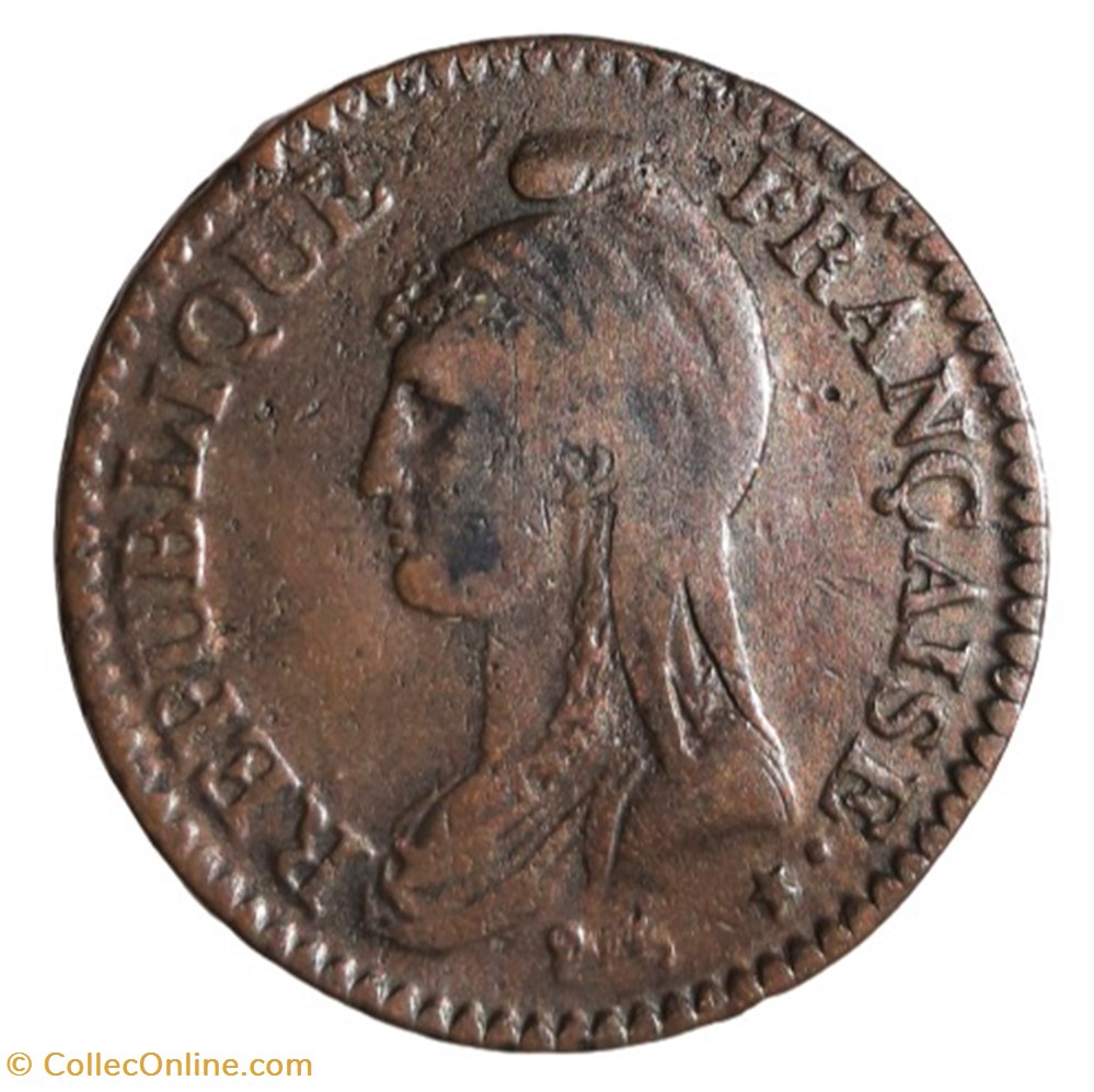 (1796-97) - UN DECIME L'AN 5 A monnaies monde france 1796 97 un decime an 5 a