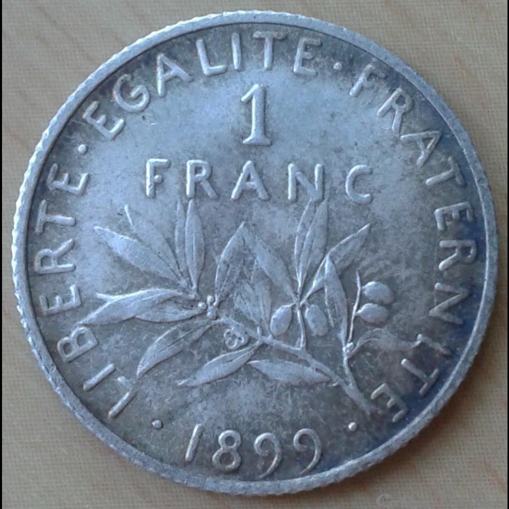 1899 - 1 franc monnaies france modernes 1899 1 franc