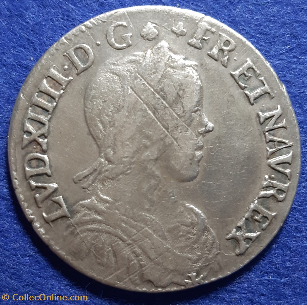monnaies europe medievale france royales 1654 c 1 2 ecu a la meche longue louis xiv