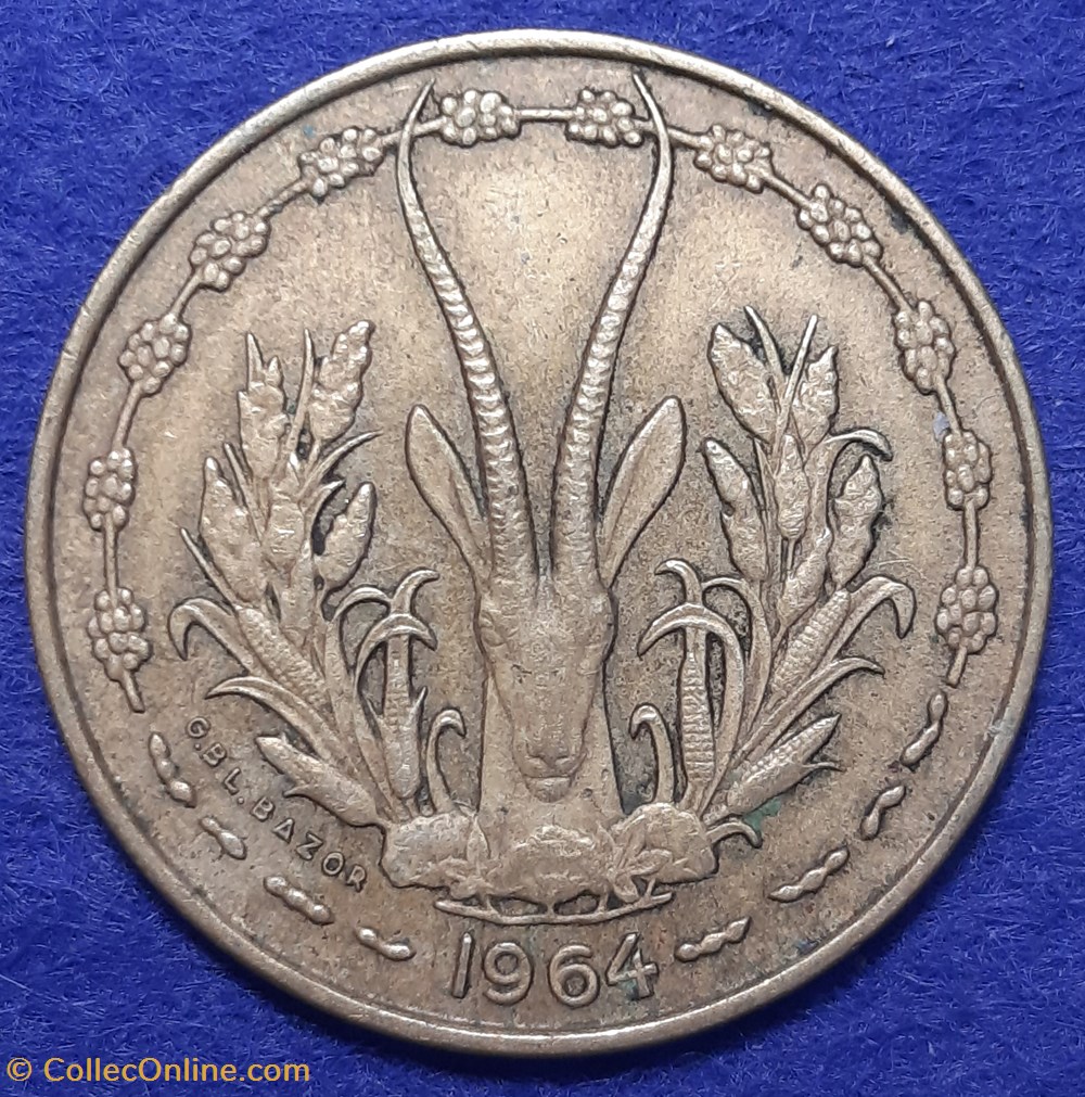 États Afrique de l'Ouest - 10 francs 1964 monnaies monde l etats afrique de ouest 10 francs 1964
