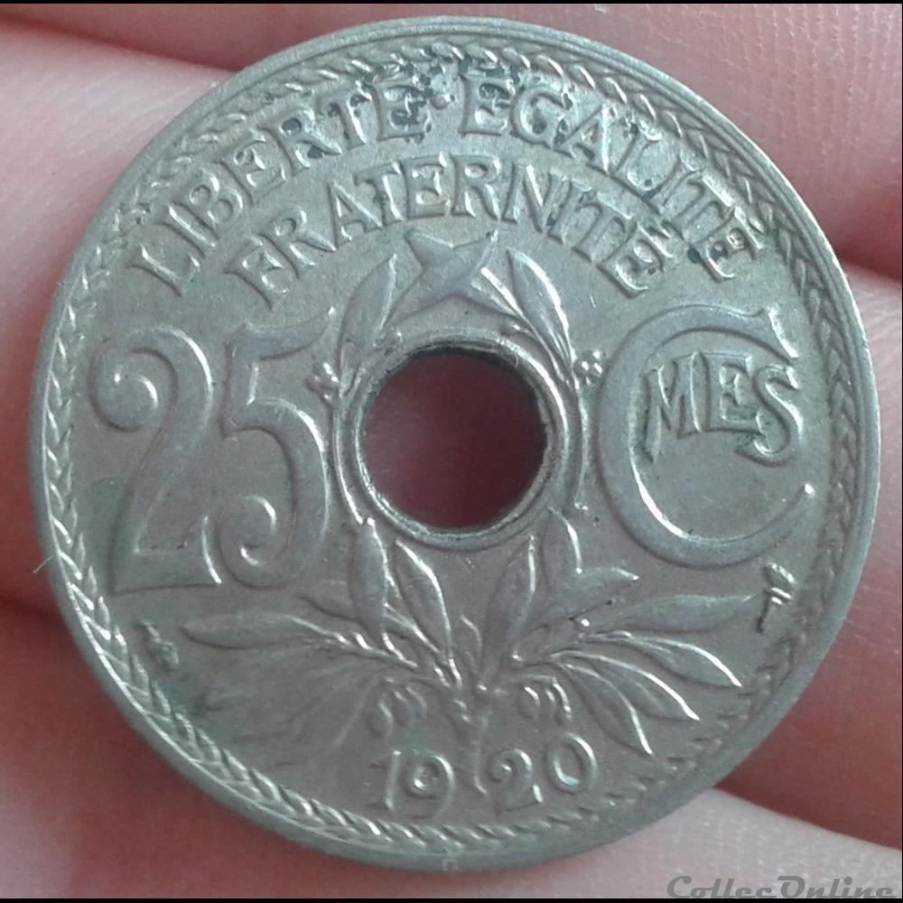 monnaies monde france 1920 25 centimes