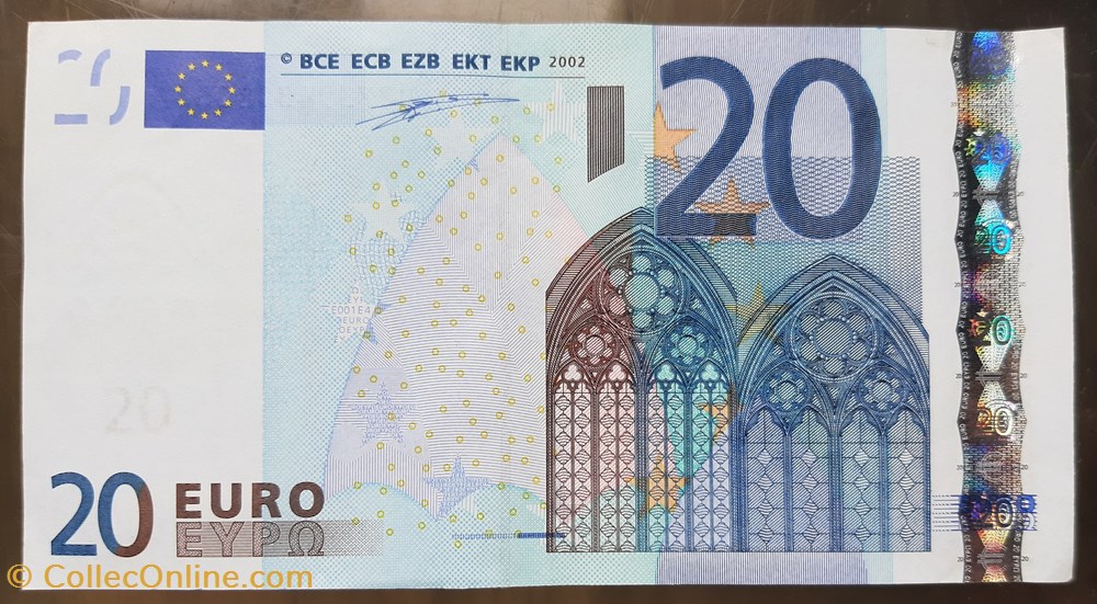 billets france 20 euros 2002 e001e4