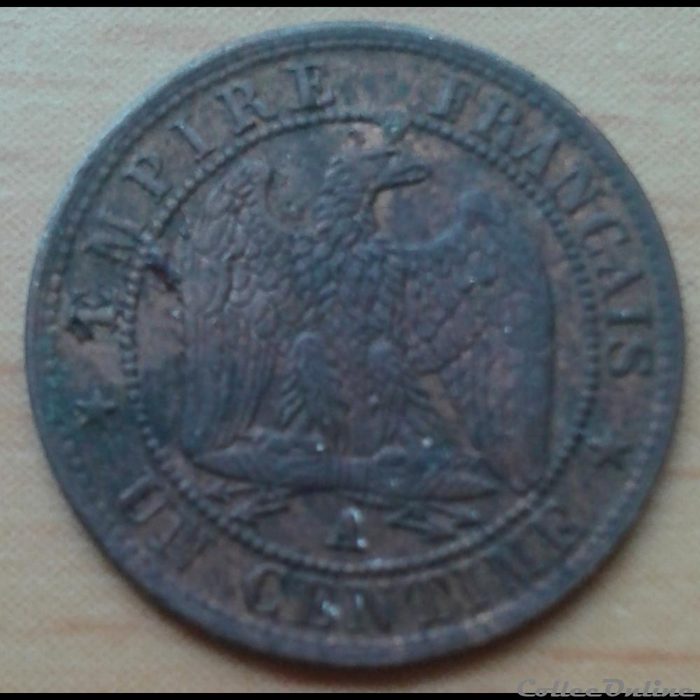 1855 A - 1 centime - chien monnaies france modernes 1855 a 1 centime chien