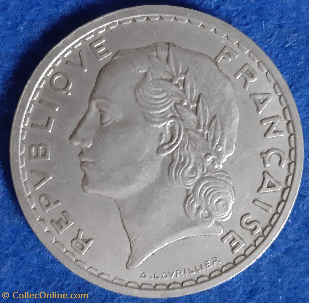 1935 - 5 francs monnaies monde france 1935 5 francs
