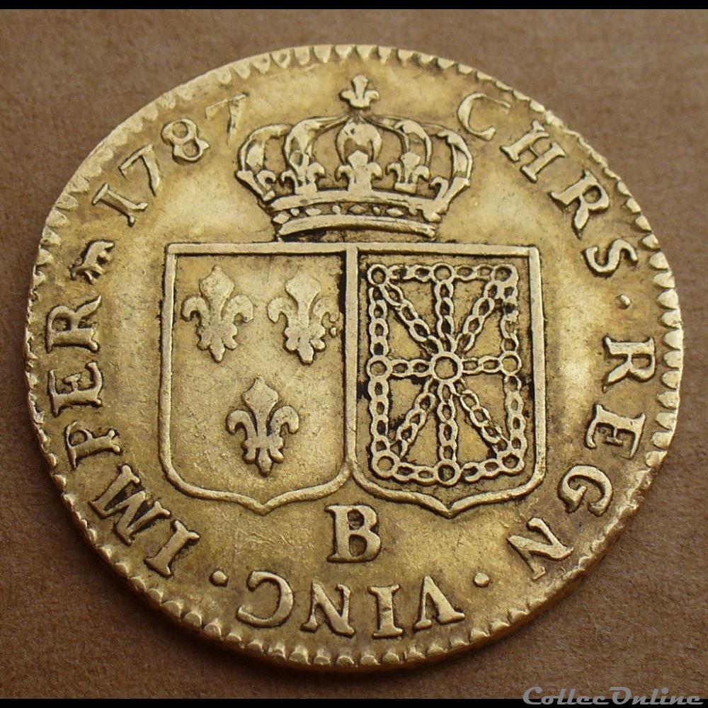 1787 - Louis d'or monnaies europe medievale a france royales 1787 louis or