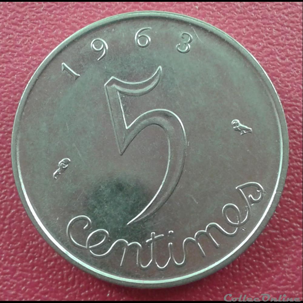 monnaies monde france 1963 5 centimes