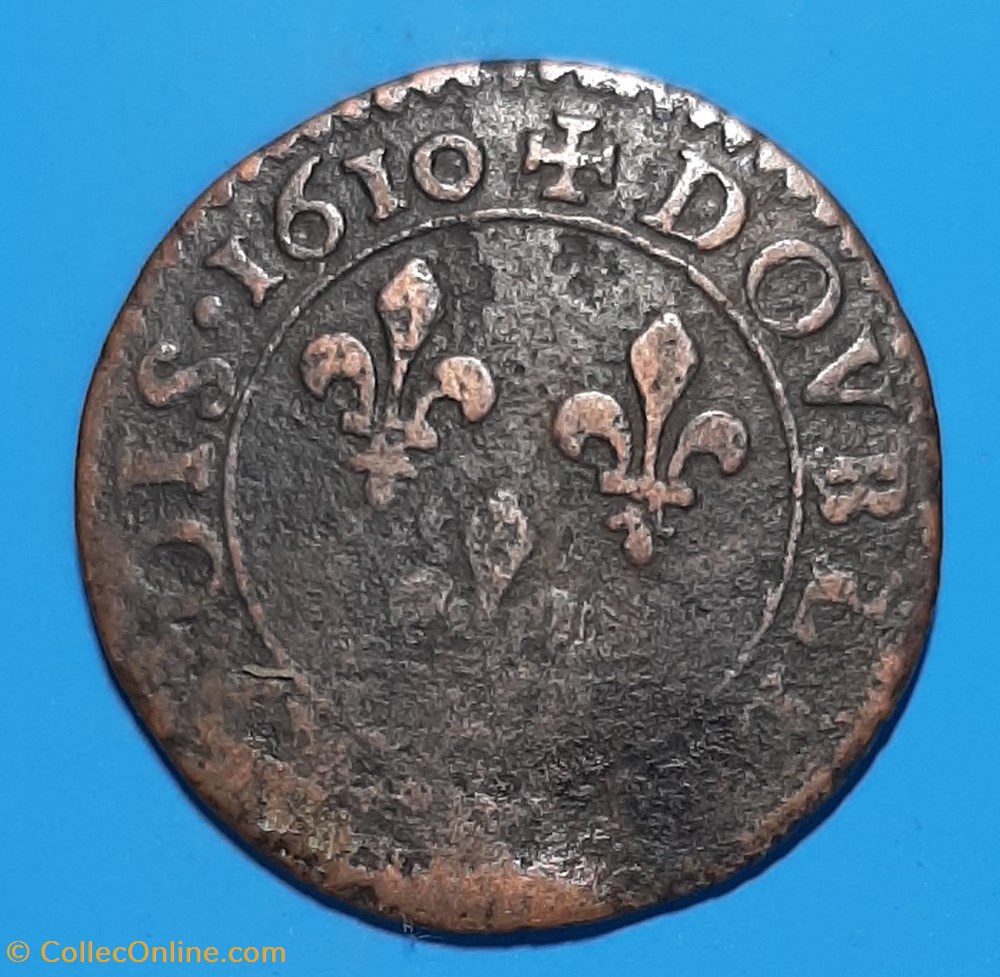 1610 T - Double tournois monnaie 1610 t double tournois