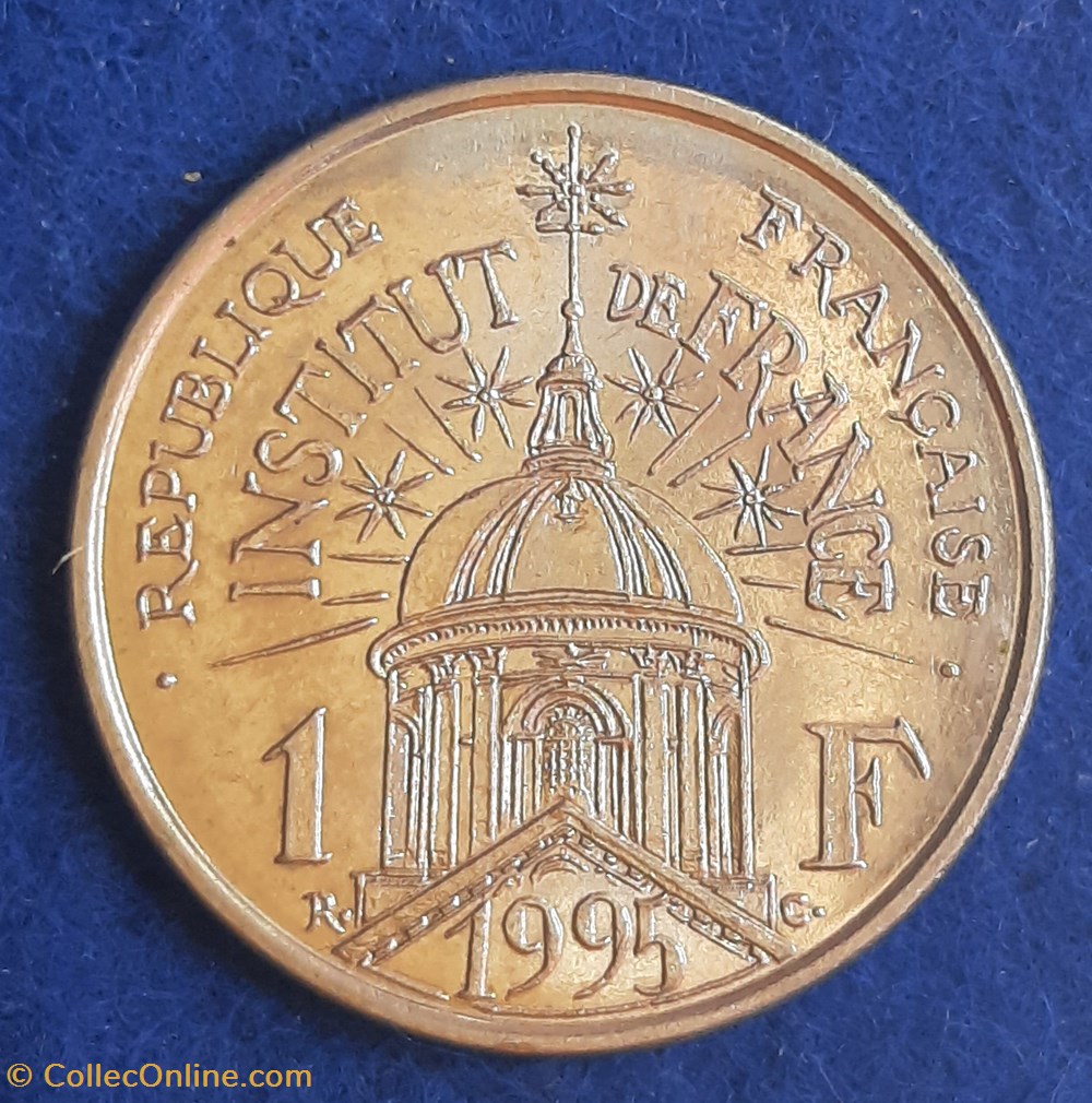 1995 - 1 franc commémorative monnaies monde france 1995 1 franc commemorative