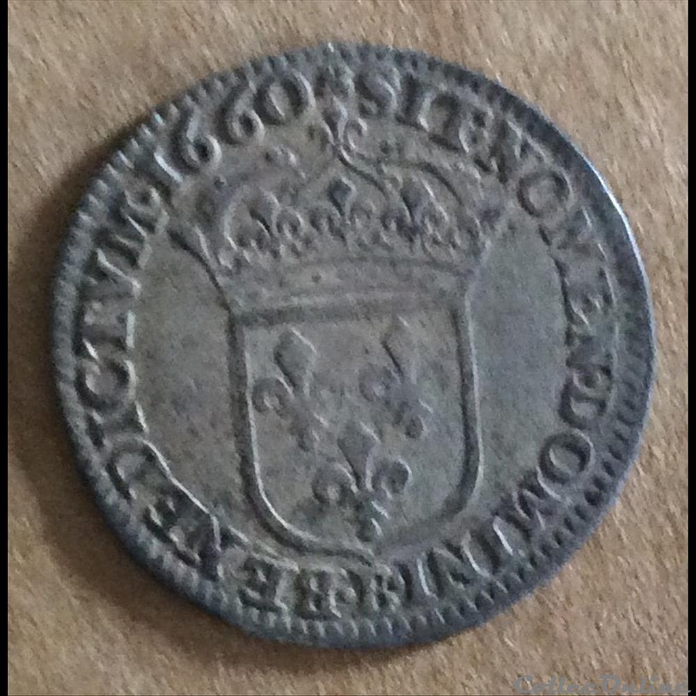 monnaies europe medievale france royales 1660 douzieme ecu au buste juvenile