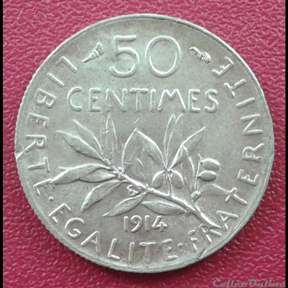 monnaies monde france 1914 50 centimes