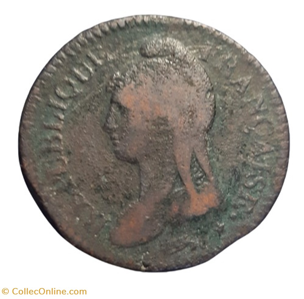 (1796-97) - UN DECIME L'AN 5 D monnaies monde france 1796 97 un decime an 5 d