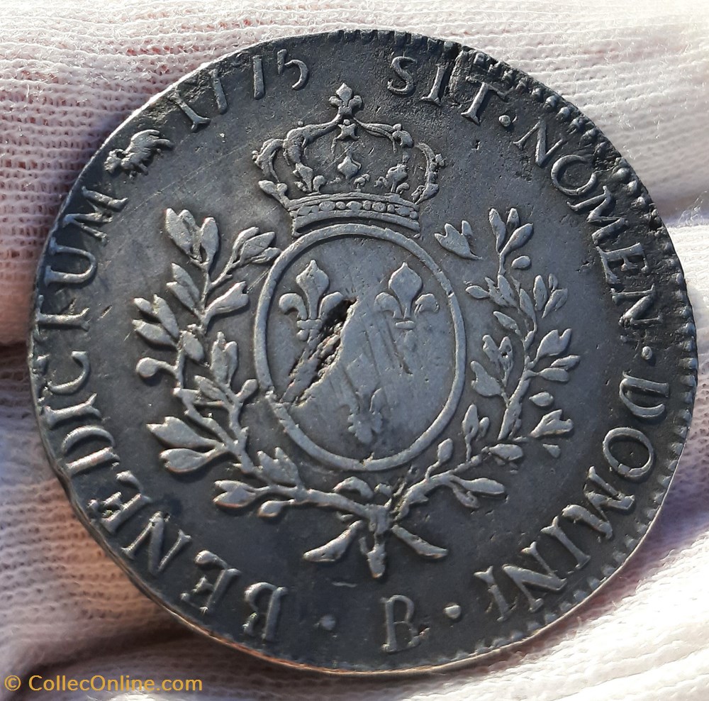 1775 - Ecu aux rameaux d'olivier 2 monnaies europe medievale france royales 1775 ecu aux rameaux olivier