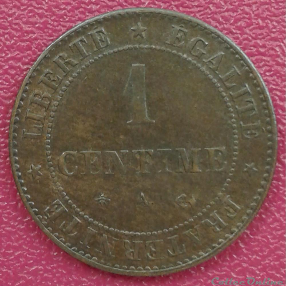 1879 A - 1 centime monnaies france modernes 1879 a 1 centime