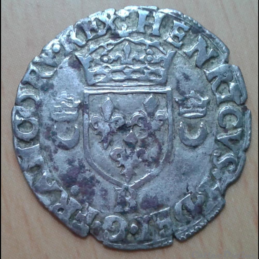 monnaies europe medievale france 1551 henri ii douzain aux croissants