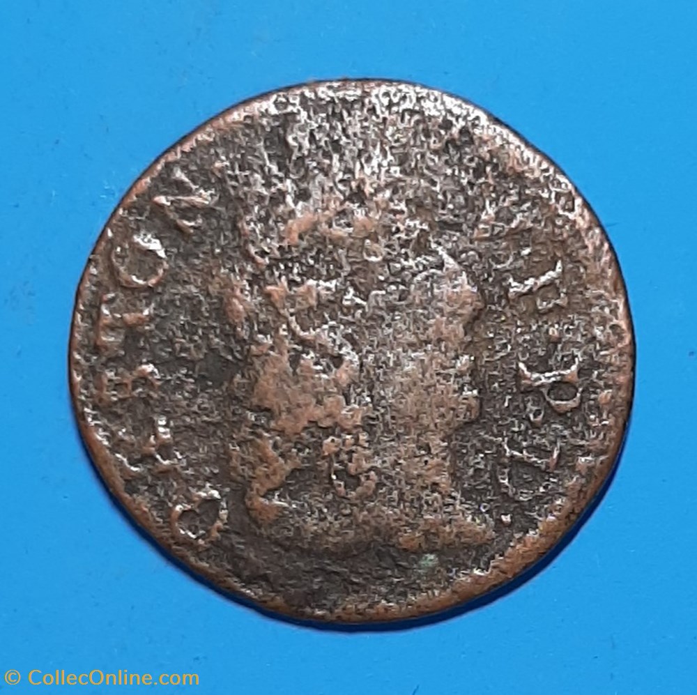 1650 (2) - Denier tournois monnaie 1650 2 denier tournois