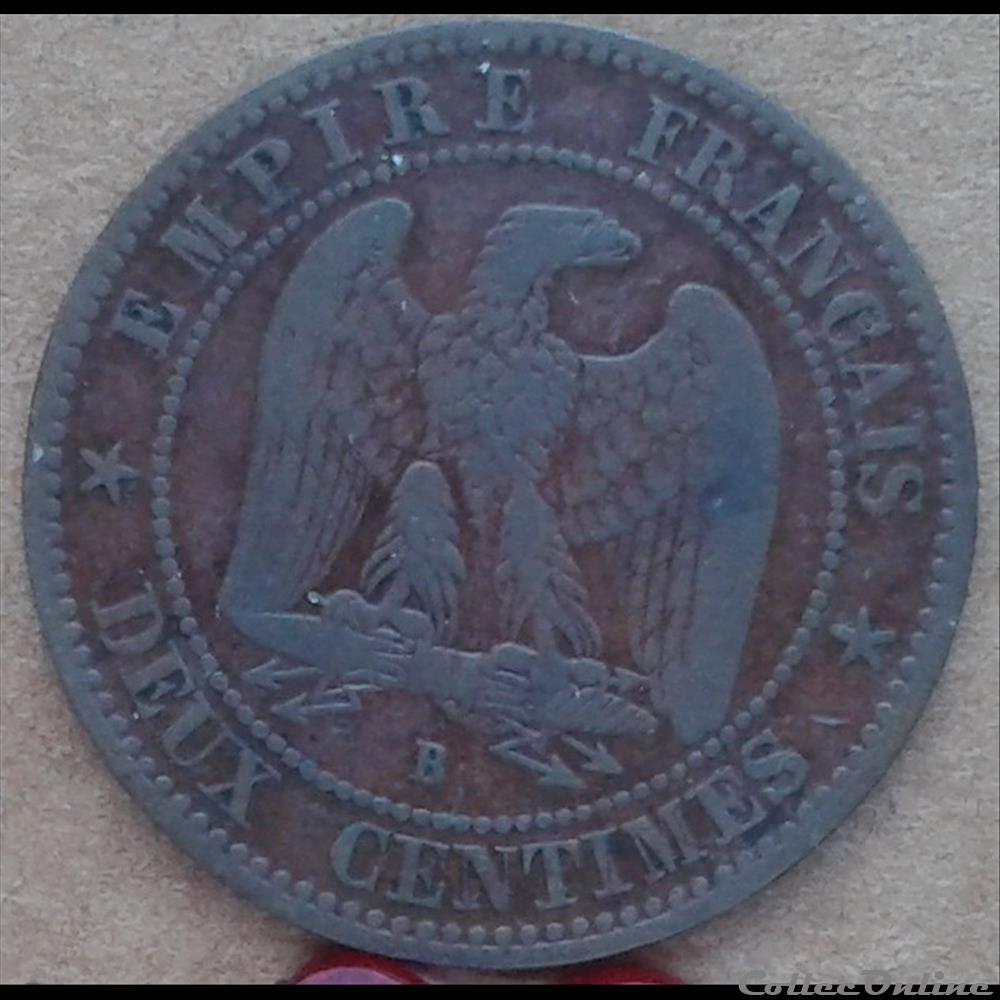 1853 - 2 centimes monnaies monde france 1853 2 centimes