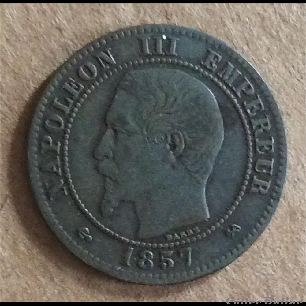 1857 - 2 centimes monnaies monde france 1857 2 centimes