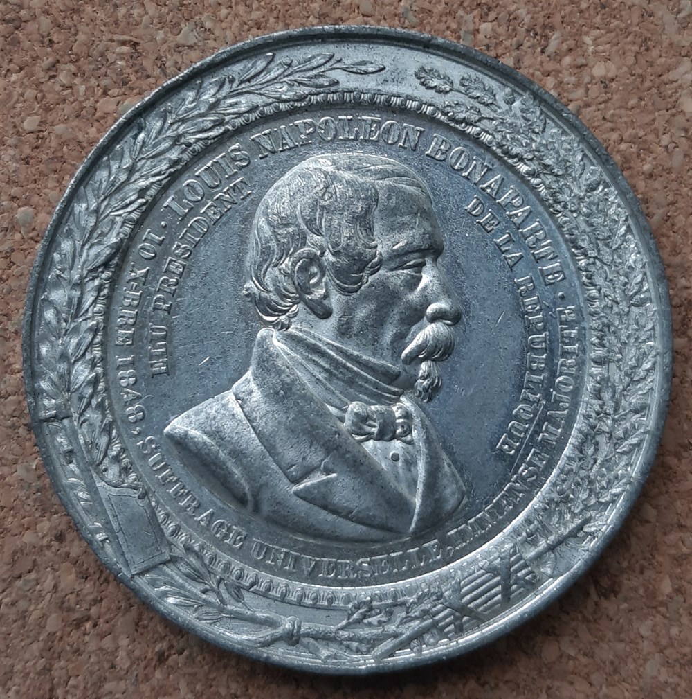 medailles france louis napoleon bonaparte president 1848