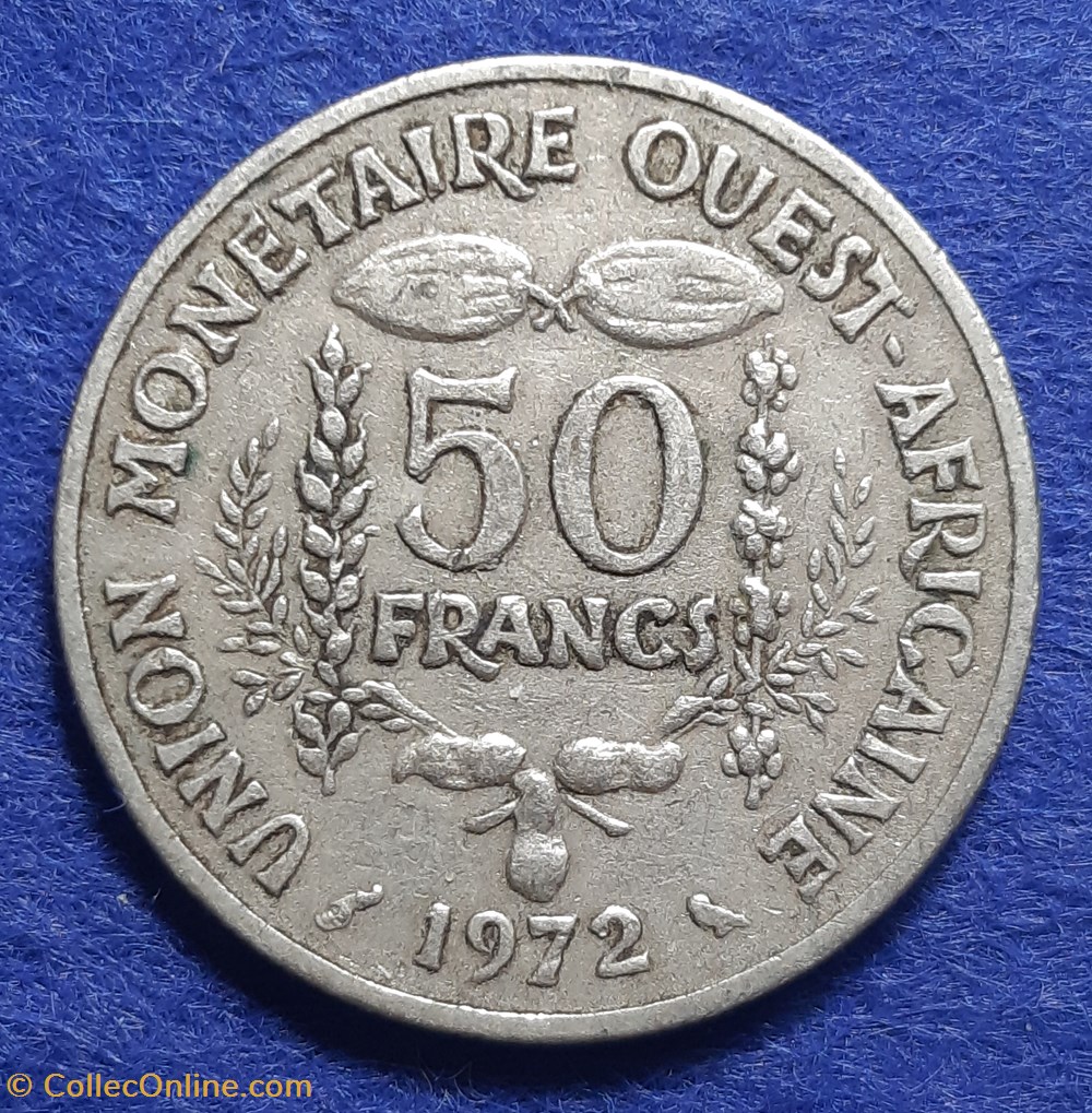 monnaies monde l etats afrique de ouest 50 francs 1972