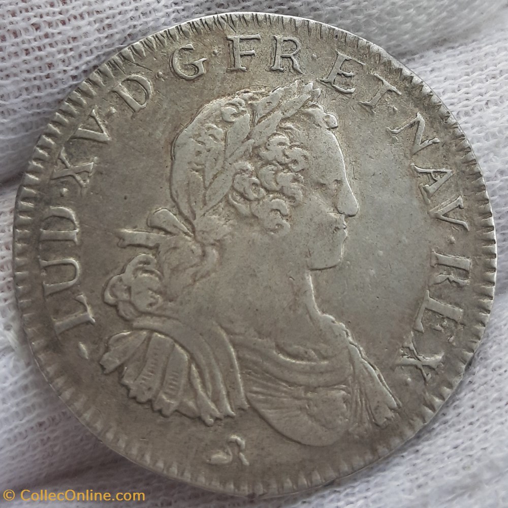 1725 - 1/2 écu aux 8 L monnaies europe medievale france royales 1725 1 2 ecu aux 8 l