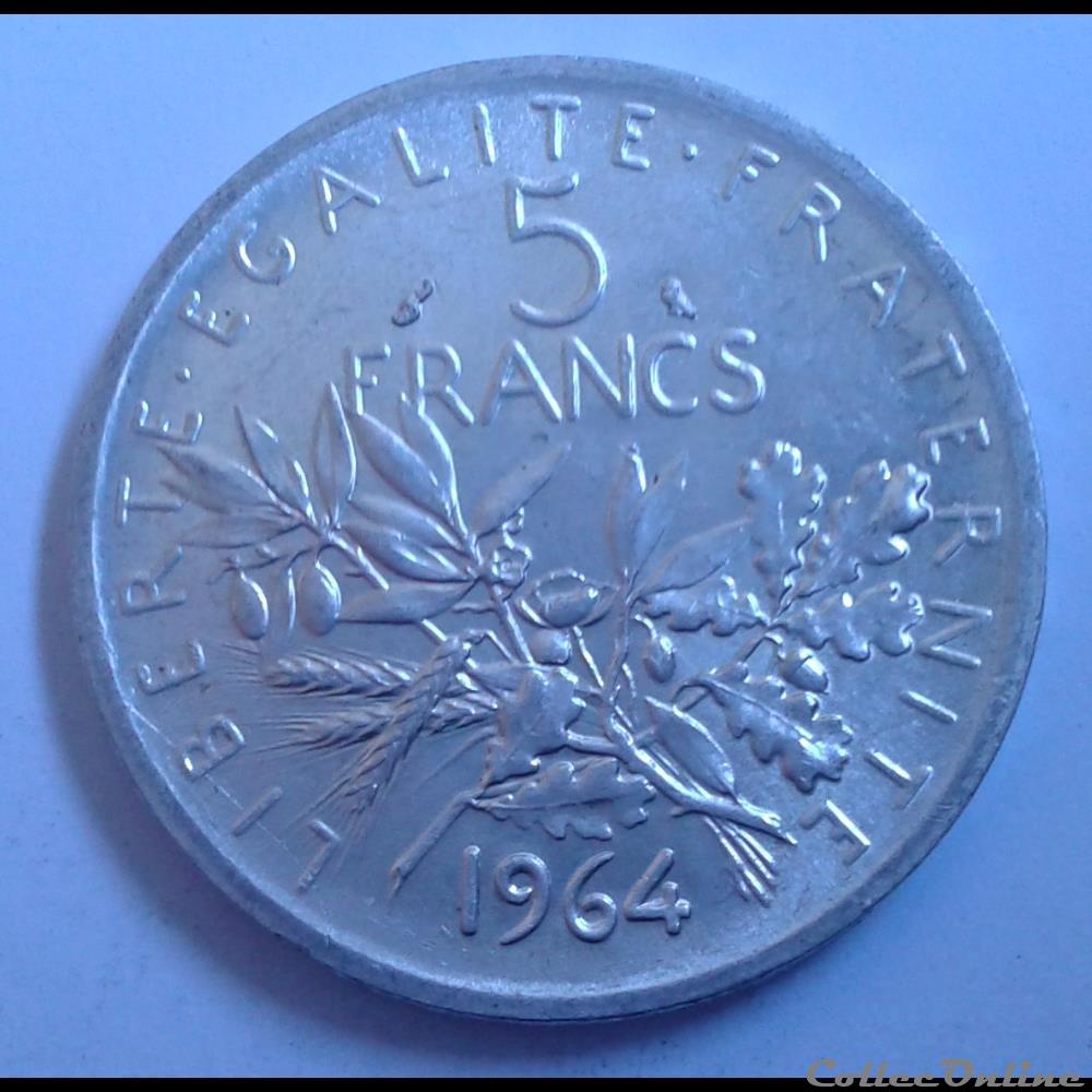 monnaies monde france 1964 5 francs