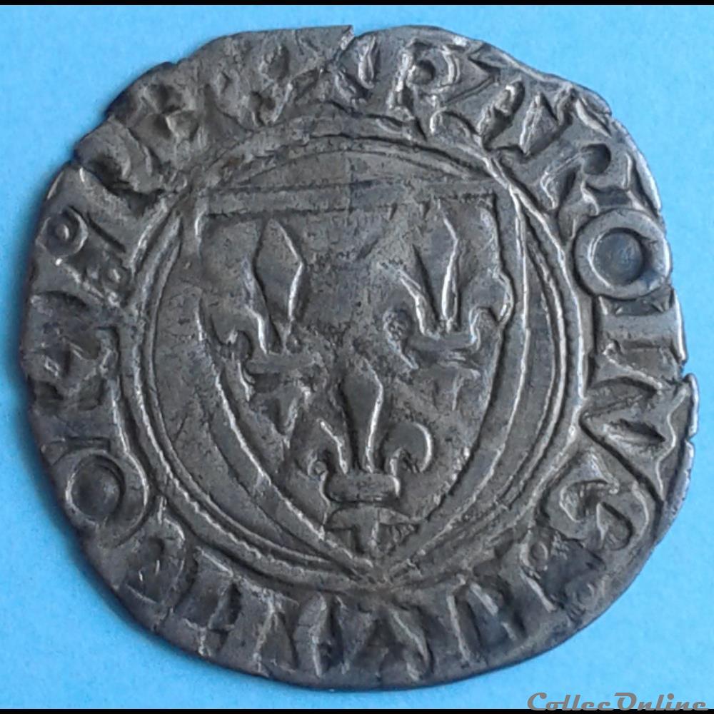 monnaies europe medievale france royales 1411 blanc dit de guenar etoile