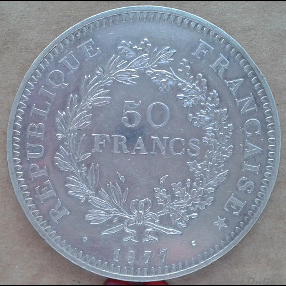 1977 - 50 francs monnaies france 1977 50 francs